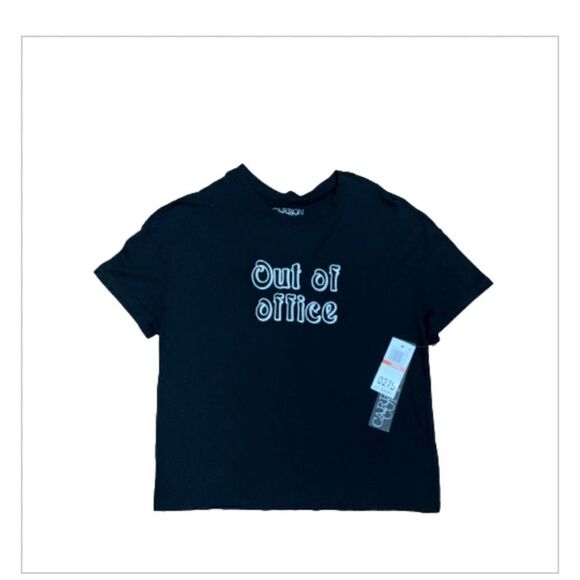 ‎NWT Carbon Copy "Out of Office" black tee - XS - Picture 6 of 8